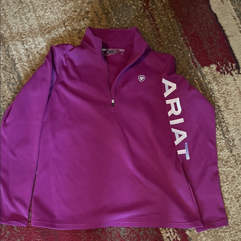 Ariat Tek Magenta Quarter-Zip Top